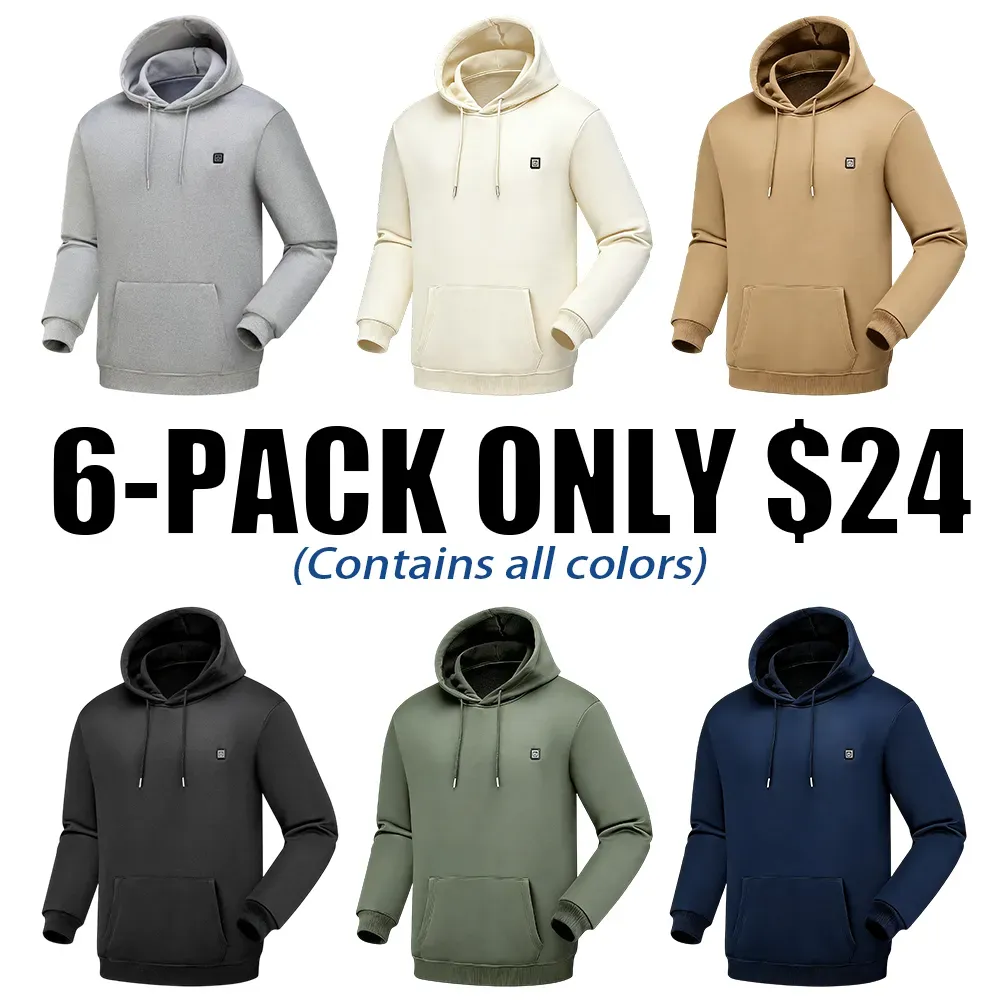 Heated Hoodie for Men – Fleece Lined, Electric Thermal Sweatshirt