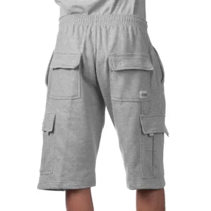 Men's Heavyweight Fleece Cargo Shorts 6 Pockets Relaxed Fit Sweat Shorts