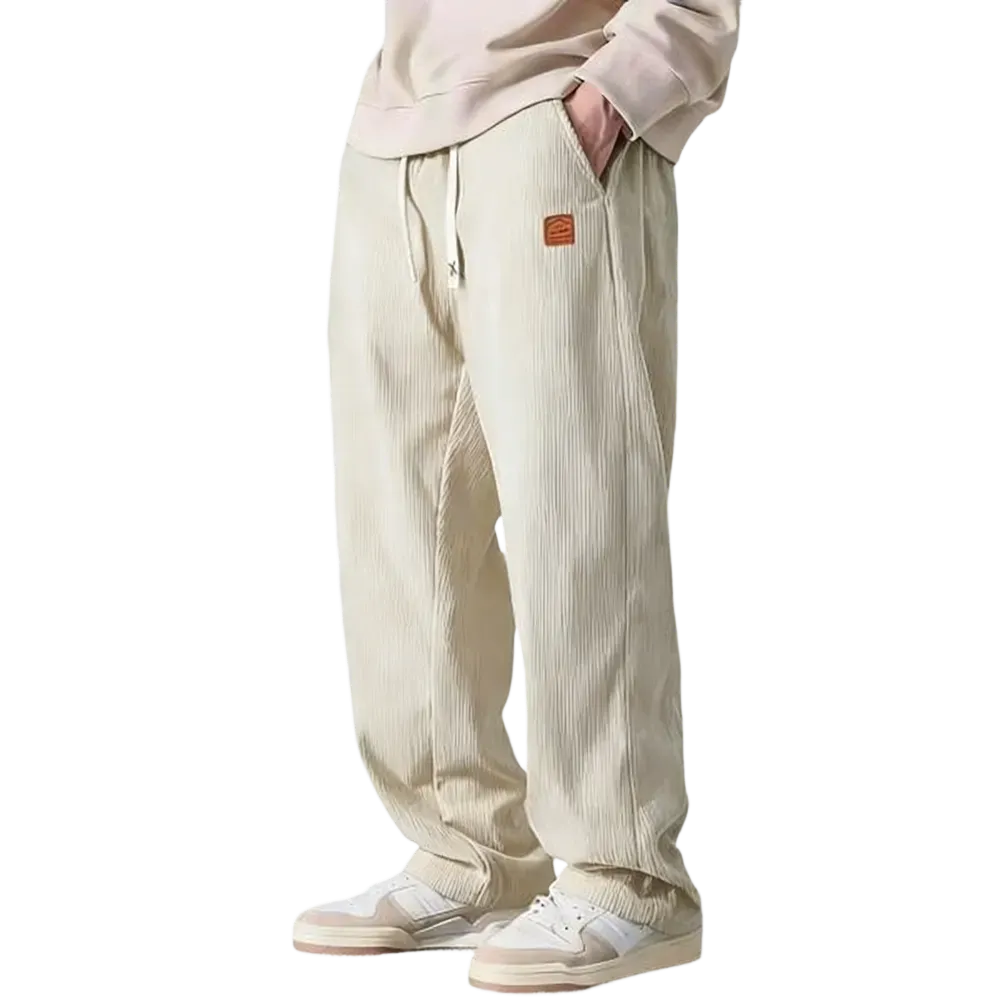 ⚡Men's Corduroy Straight-Leg Sweatpants Autumn New Arrival Loose Fit Wide-Leg Casual Pants⚡