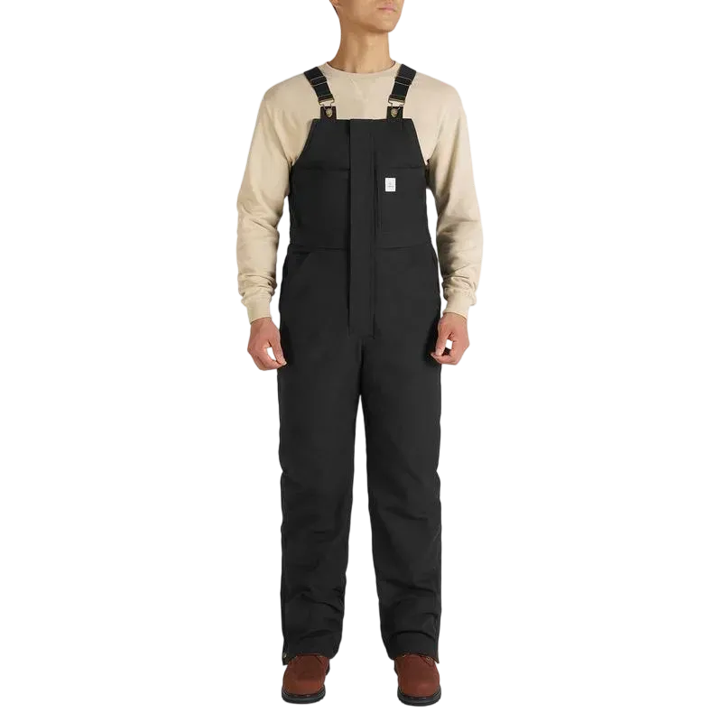 Men's Cold-Weather Insulated Bib Overalls - Loose-Fit Canvas + Tool Pockets