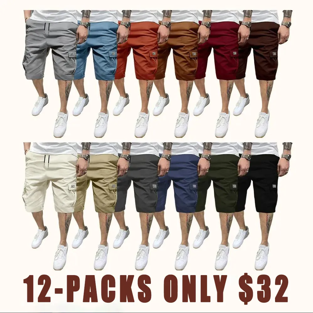 Men's Shorts Set - Slanted Pockets - Versatile Casual Wear