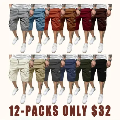 Men's Shorts Set - Slanted Pockets - Versatile Casual Wear
