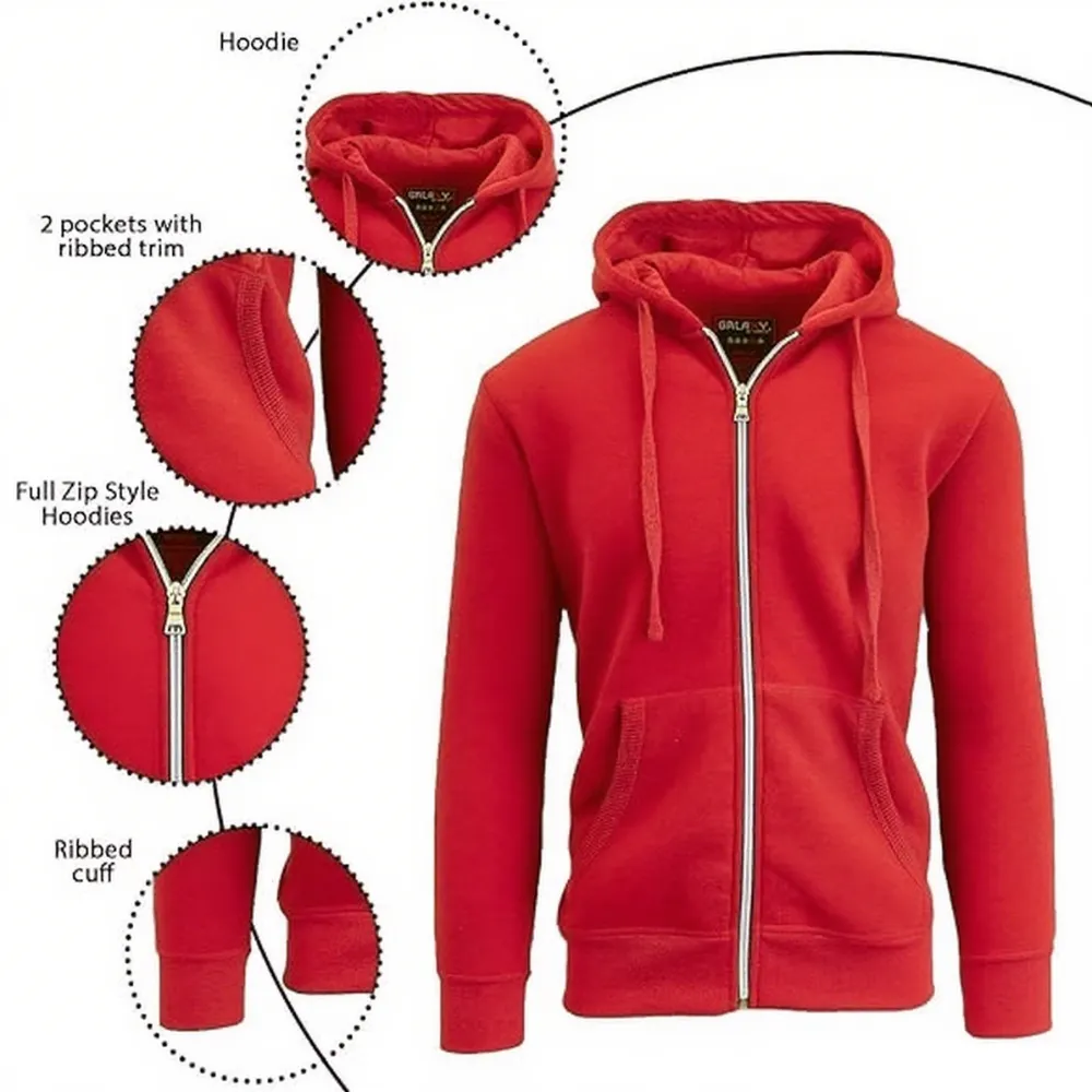 Fleece-Lined Zip Sweater Hoodie & Jogger Set