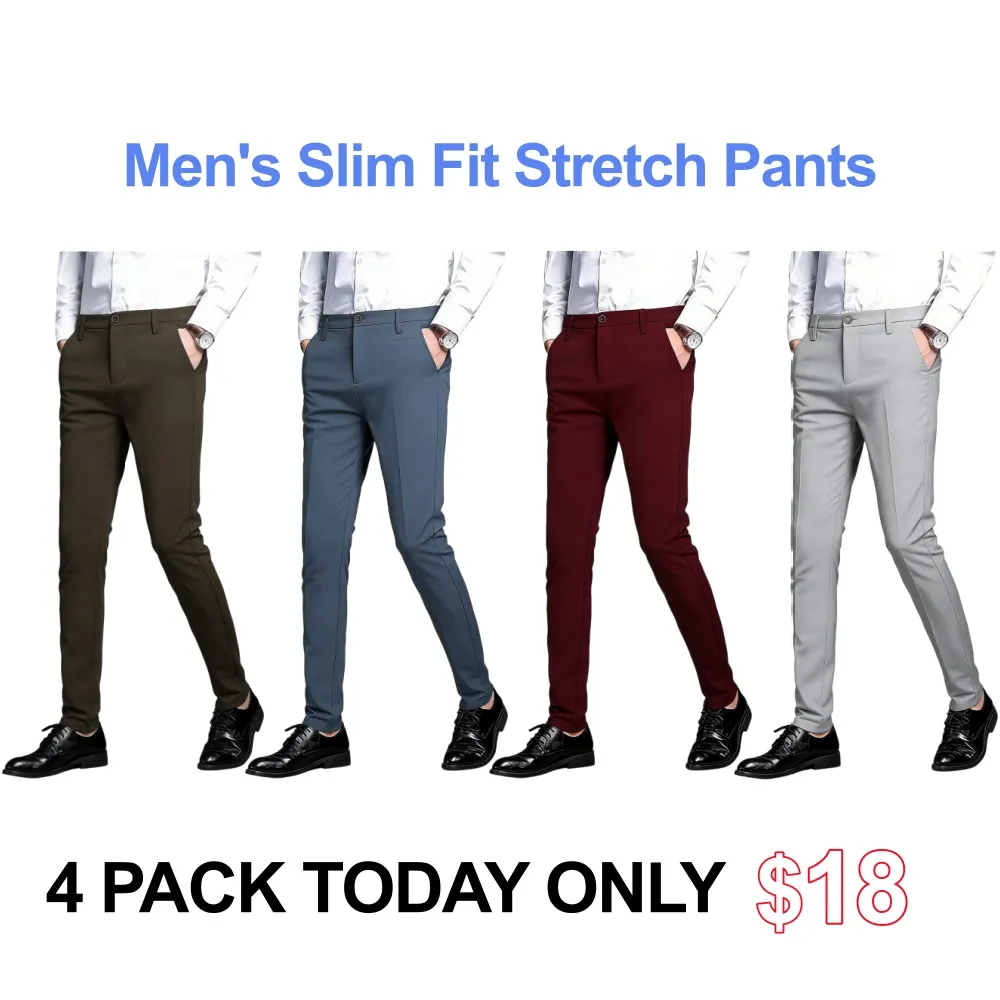 Men's Slim Fit Stretch Dress Pants