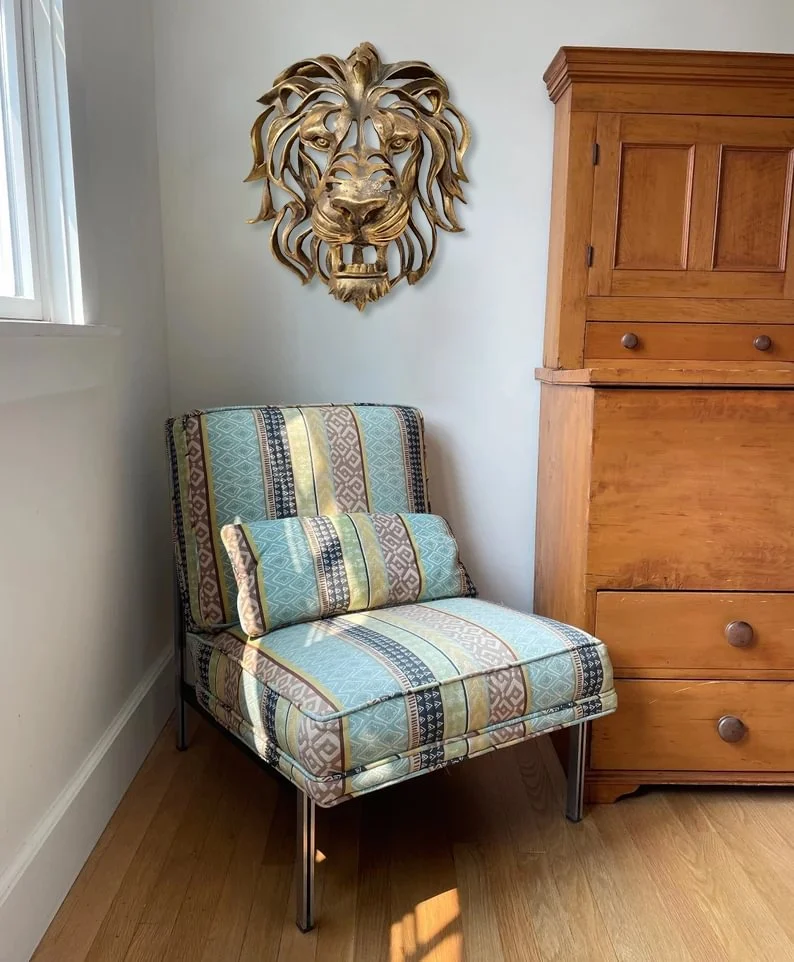 🦁Rare Find-Large Lion Head Wall Mounted Art Sculpture🎁