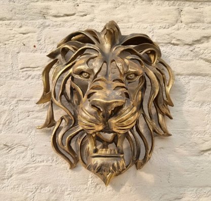 🦁Rare Find-Large Lion Head Wall Mounted Art Sculpture🎁