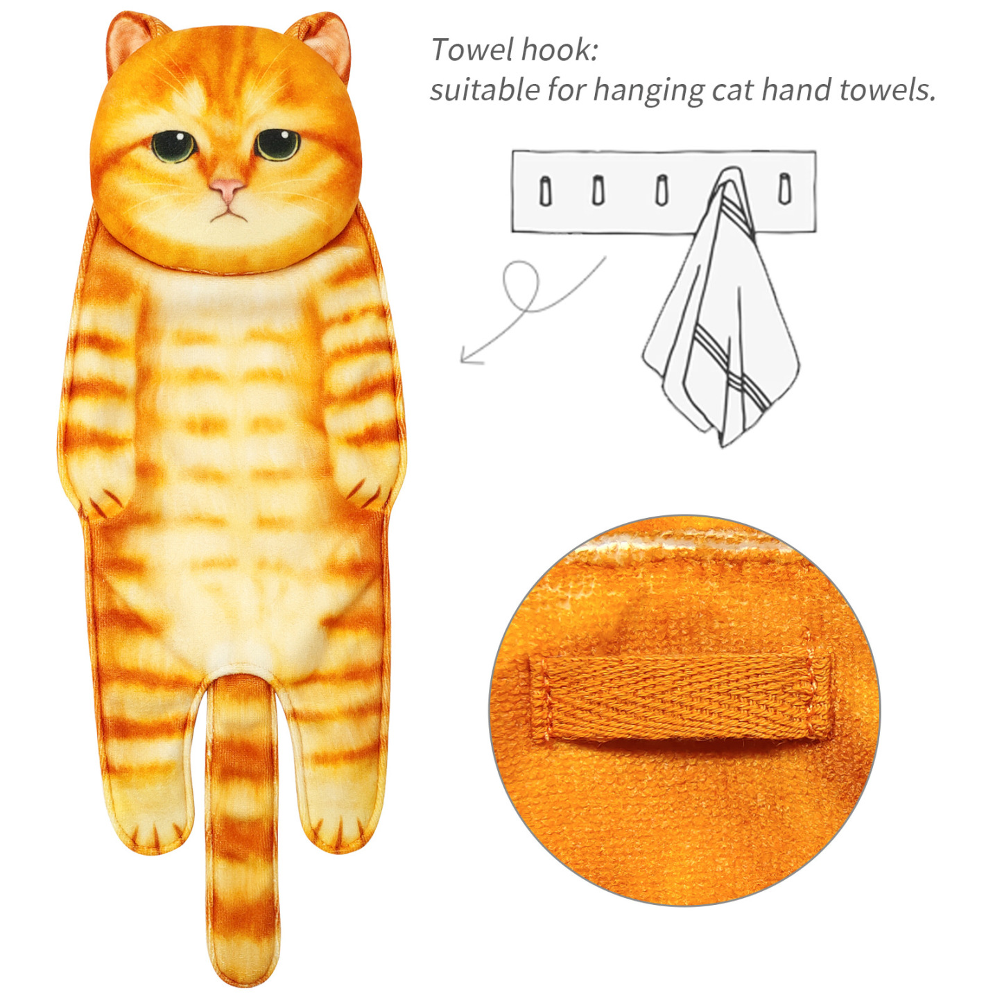 💕New Arrival💕 😺Cute Cat Hand Towel🐾