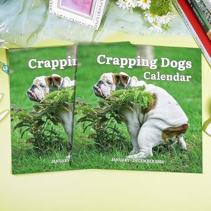 2024 Wall Calendar – 12 Monthly Pooping Dogs Calendar