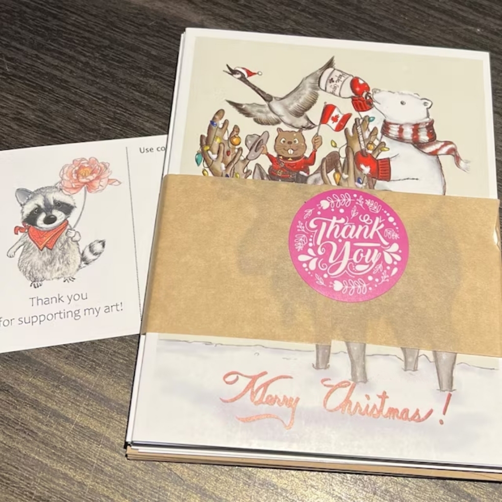 Animal Christmas Card Set(10 Pcs)