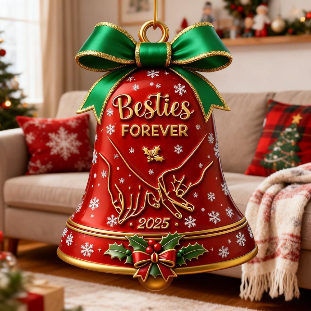 2025 Besties Forever Christmas Bell Ornament