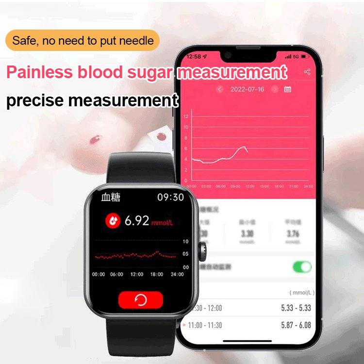 ⌚[All day monitoring of heart rate and blood pressure] Bluetooth fashion smartwatch