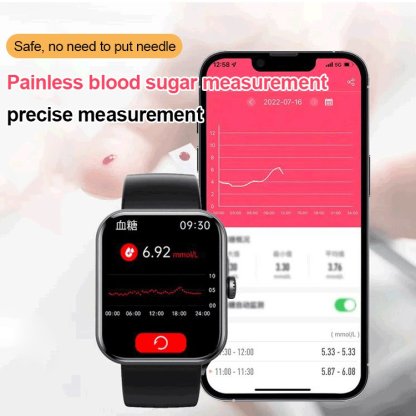 ⌚[All day monitoring of heart rate and blood pressure] Bluetooth fashion smartwatch