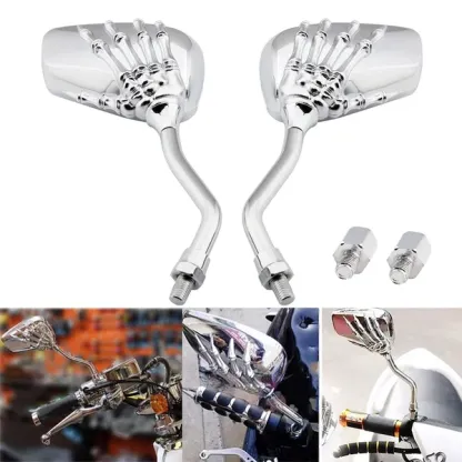 🏍️Pairs of Distinctive Skull Hand Rearview Side Mirror☠️