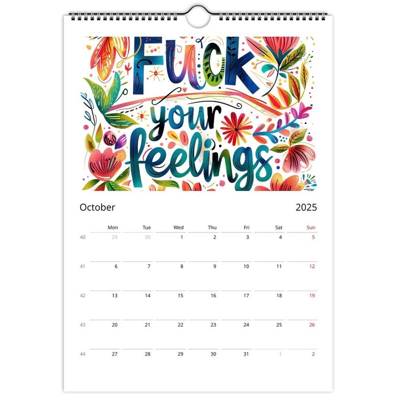 📆Welcome To The Fuckery Fun Wall Calendar 2025