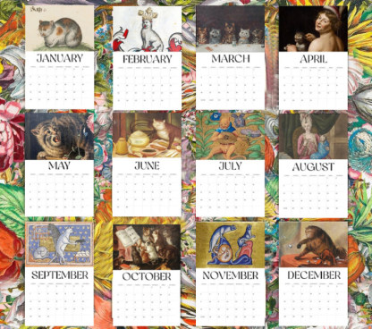 🐾Weird Medieval Cats Calendar 2025