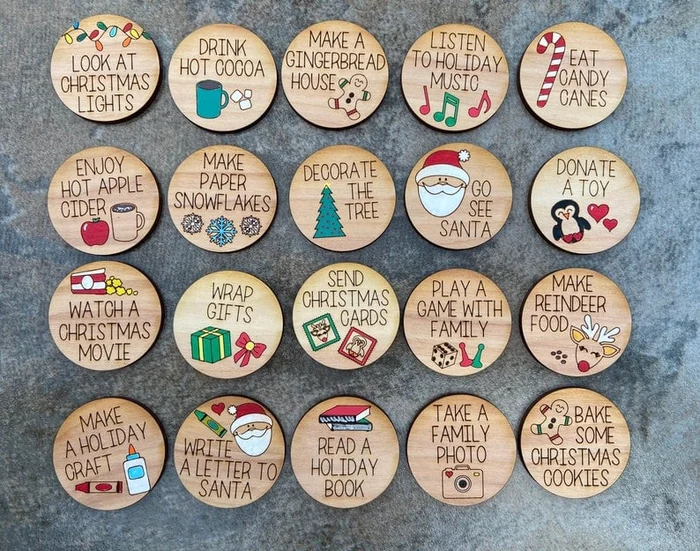 🎄Christmas Countdown Tokens Set