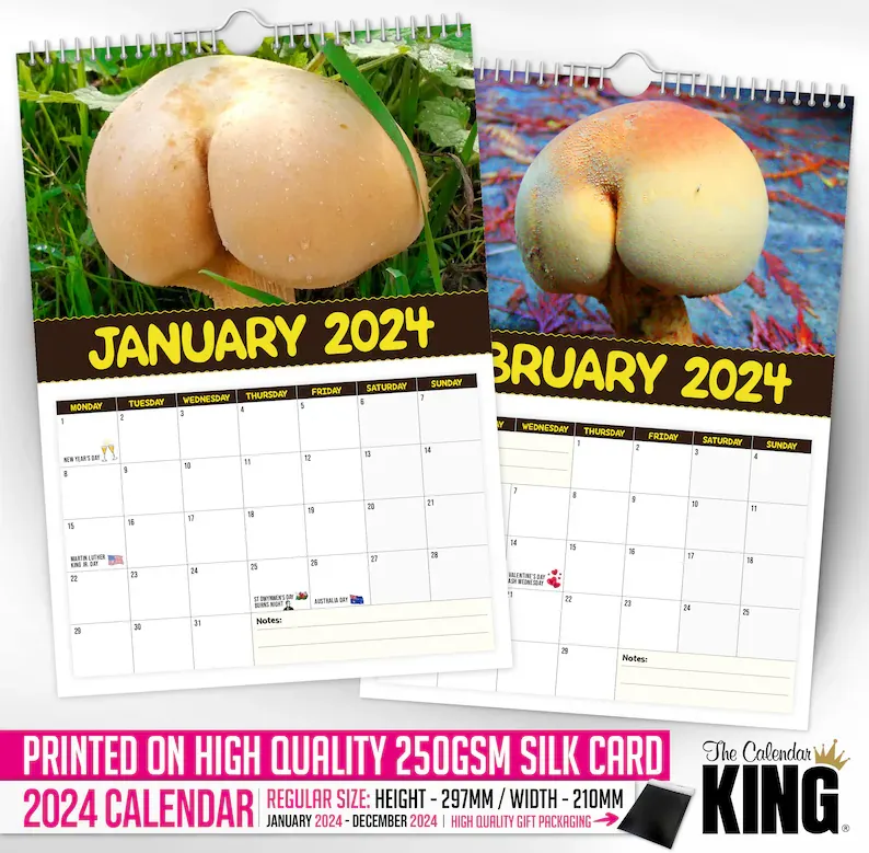 World's Greatest Mushrooms - 2024 Wall Calendar