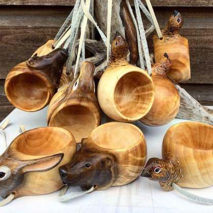 Kuksa Hand Carved Wooden Mug