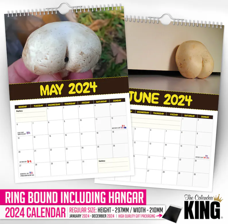 World's Greatest Mushrooms - 2024 Wall Calendar