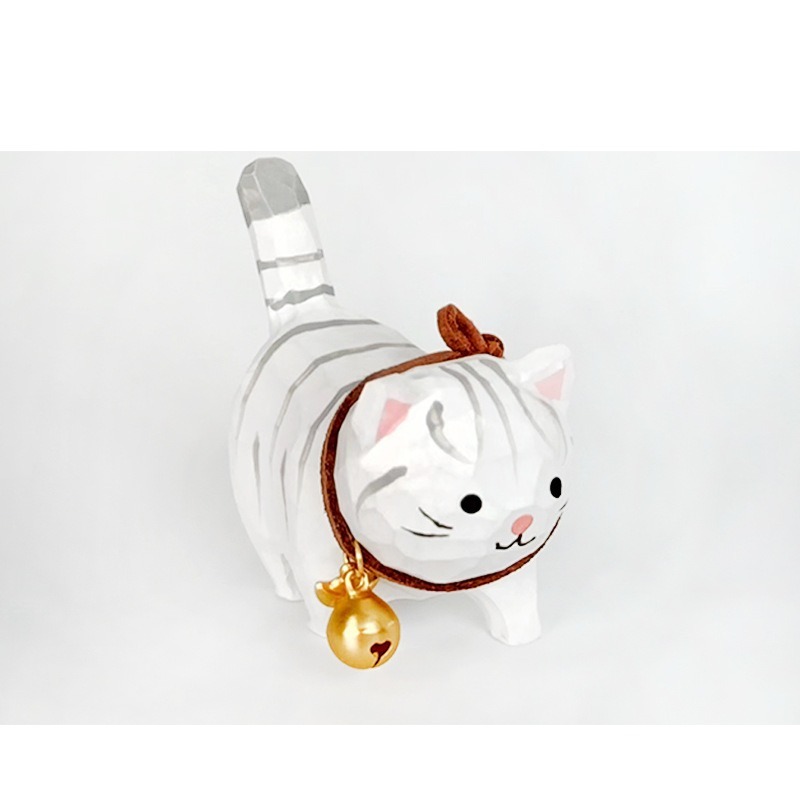 😺Wooden Hand-Carved Cat Ornament