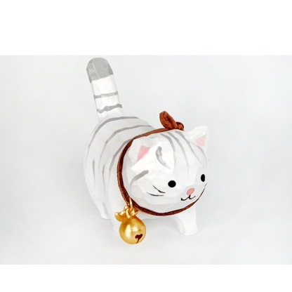 😺Wooden Hand-Carved Cat Ornament