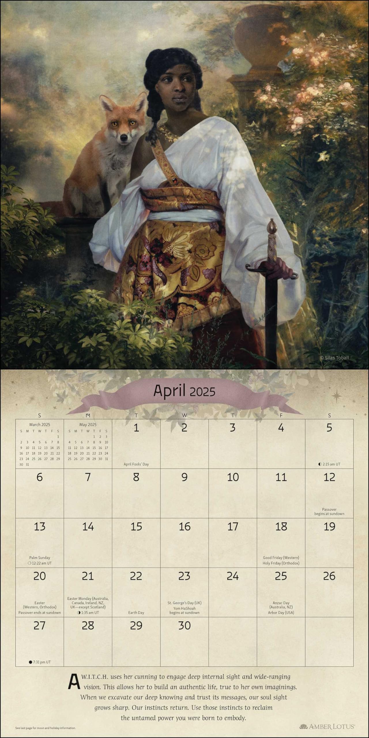 📅W.I.T.C.H. (Woman In Total Control of Herself) 2025 Wall Calendar