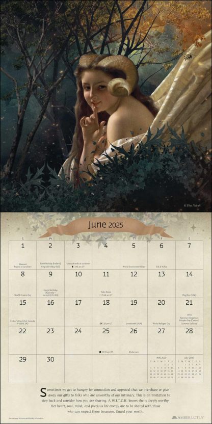 📅W.I.T.C.H. (Woman In Total Control of Herself) 2025 Wall Calendar