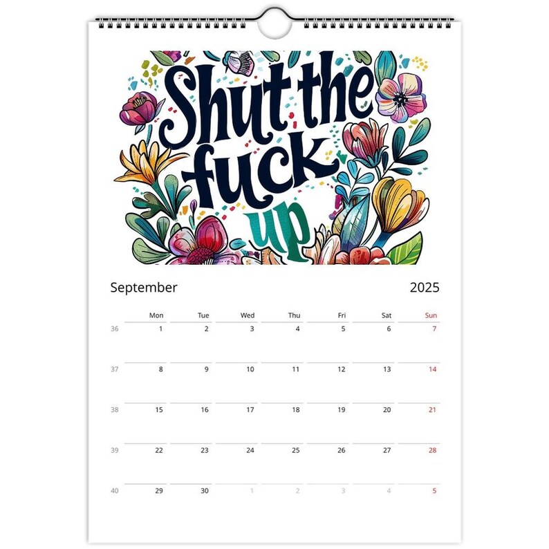 📆Welcome To The Fuckery Fun Wall Calendar 2025