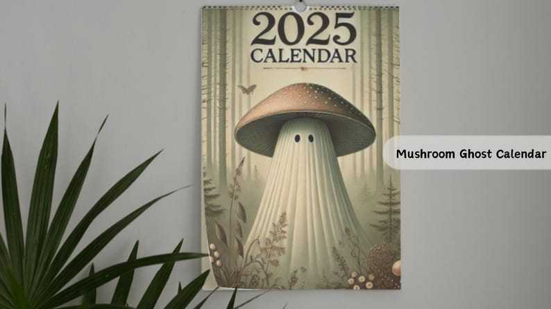 Mushroom Ghost 2025 Calendar
