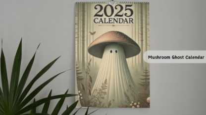 Mushroom Ghost 2025 Calendar
