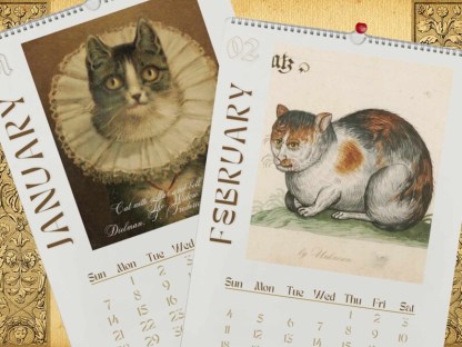 2024 Wall Hanging Calendar, Funny Art Novelty Gift
