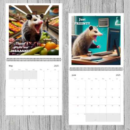 🐭2025 Funny Screaming Possums Calendar