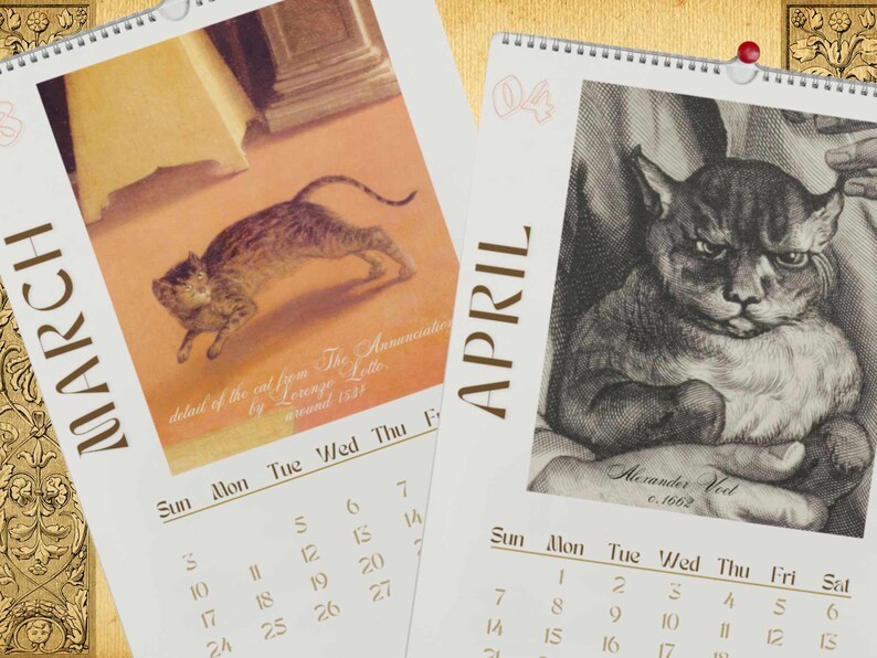 2024 Wall Hanging Calendar, Funny Art Novelty Gift