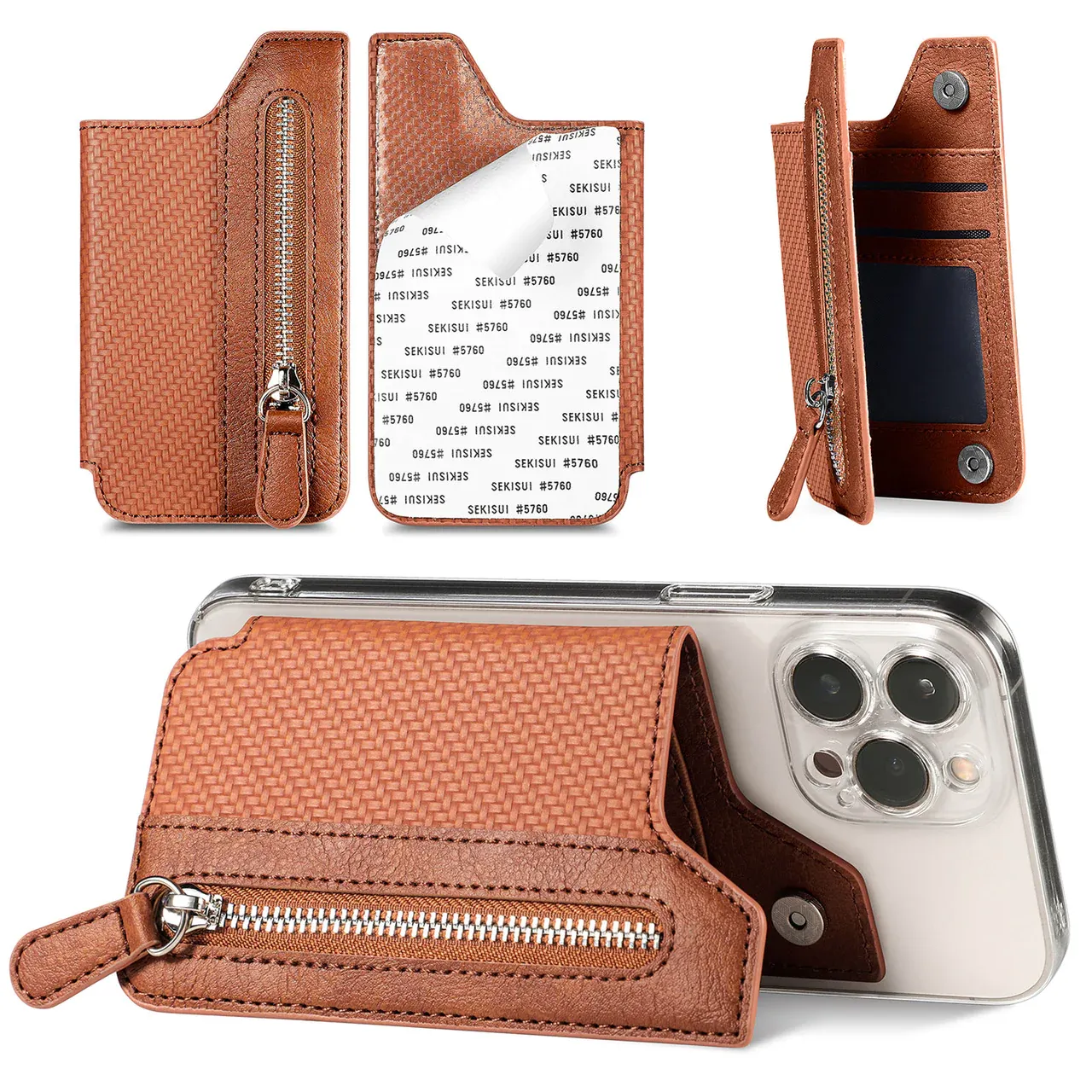 Multifunctional adhesive Phone Wallet Card Holder