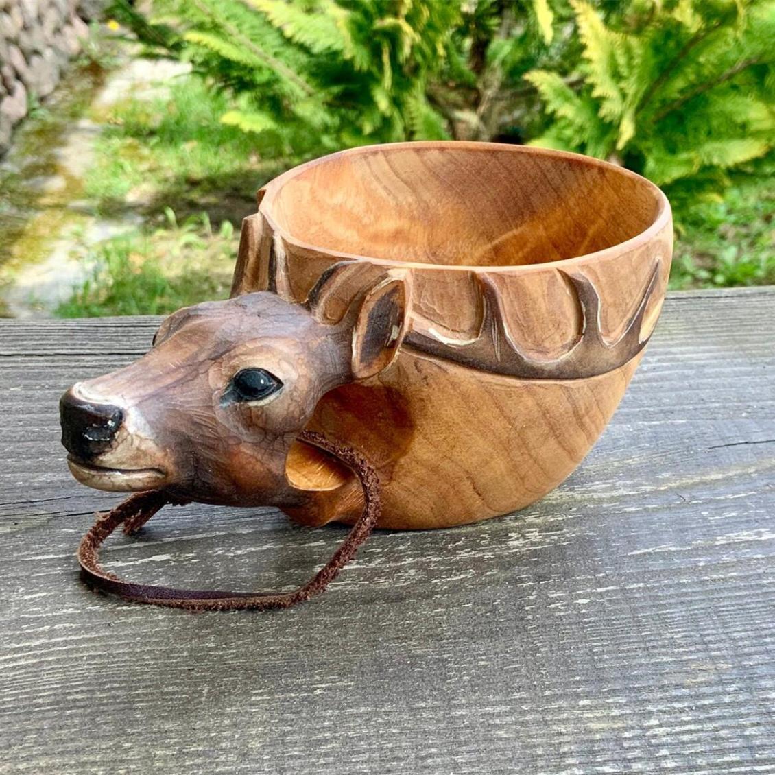 Kuksa Hand Carved Wooden Mug