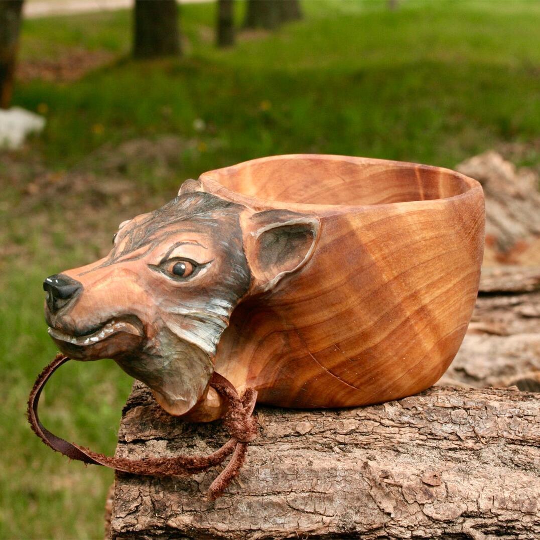Kuksa Hand Carved Wooden Mug
