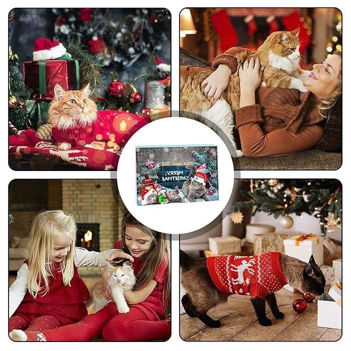 🎄Last 48 hours 70% OFF🎁2024 Christmas Countdown Cat&Dog Toys Advent Calendar🐾🥳3