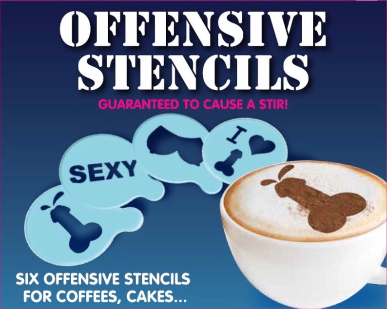 ☕Rude Stencils for Drinks and Desserts☕