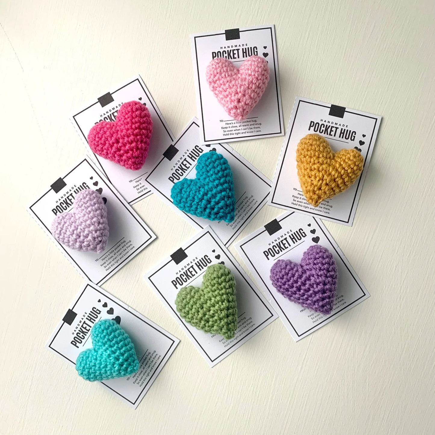 Pocket Hug-Crocheted Heart