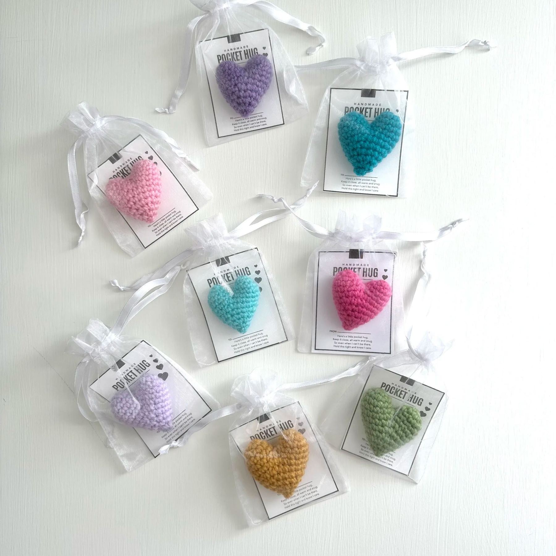 Pocket Hug-Crocheted Heart