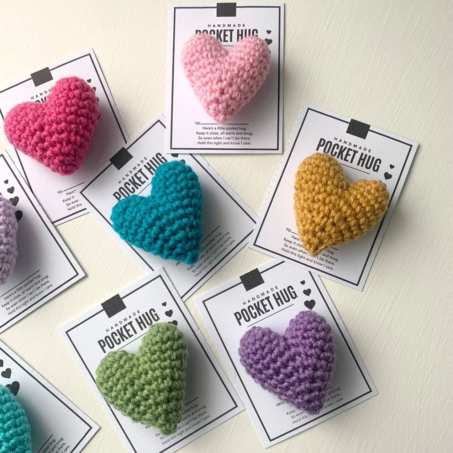 Pocket Hug-Crocheted Heart