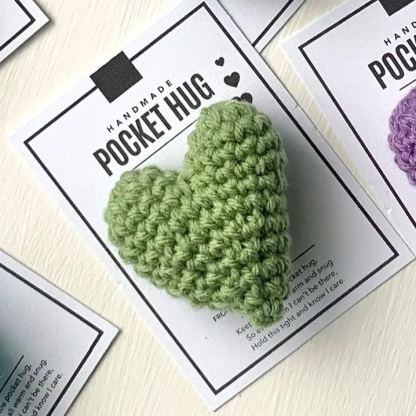 Pocket Hug-Crocheted Heart