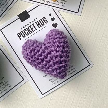 Pocket Hug-Crocheted Heart