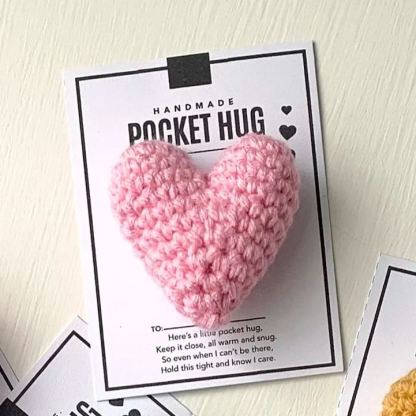 Pocket Hug-Crocheted Heart