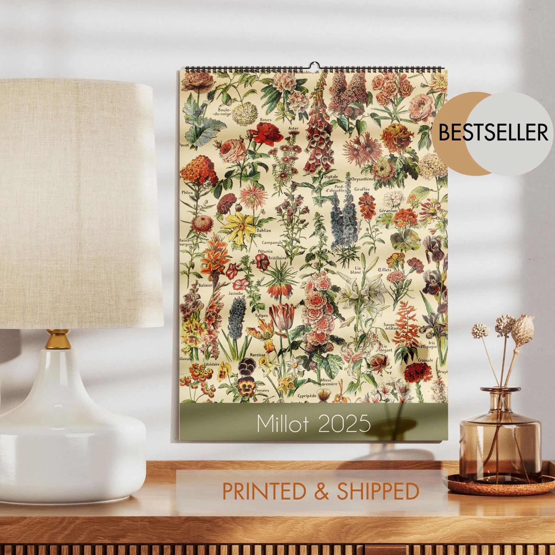 📅2025 Calendar Floral and Botanical