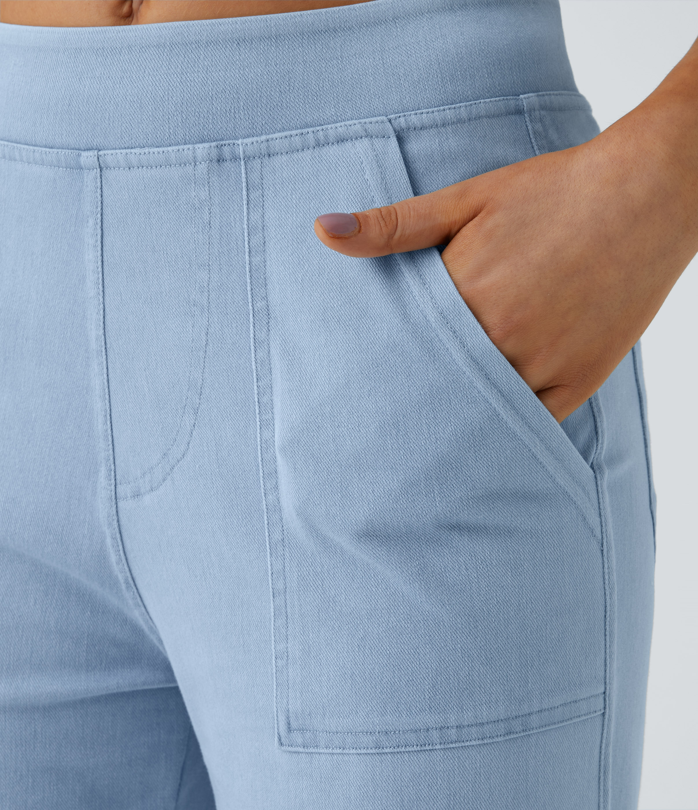 Mid Rise Pockets Straight Leg Casual Cargo Jeans