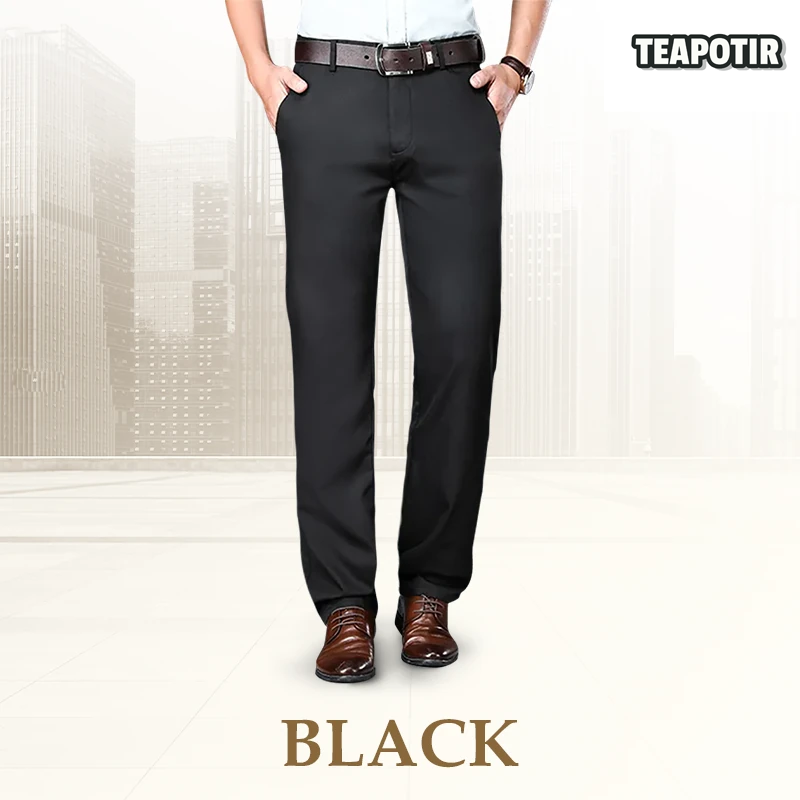 Men's High Elastic Business Casual Pants