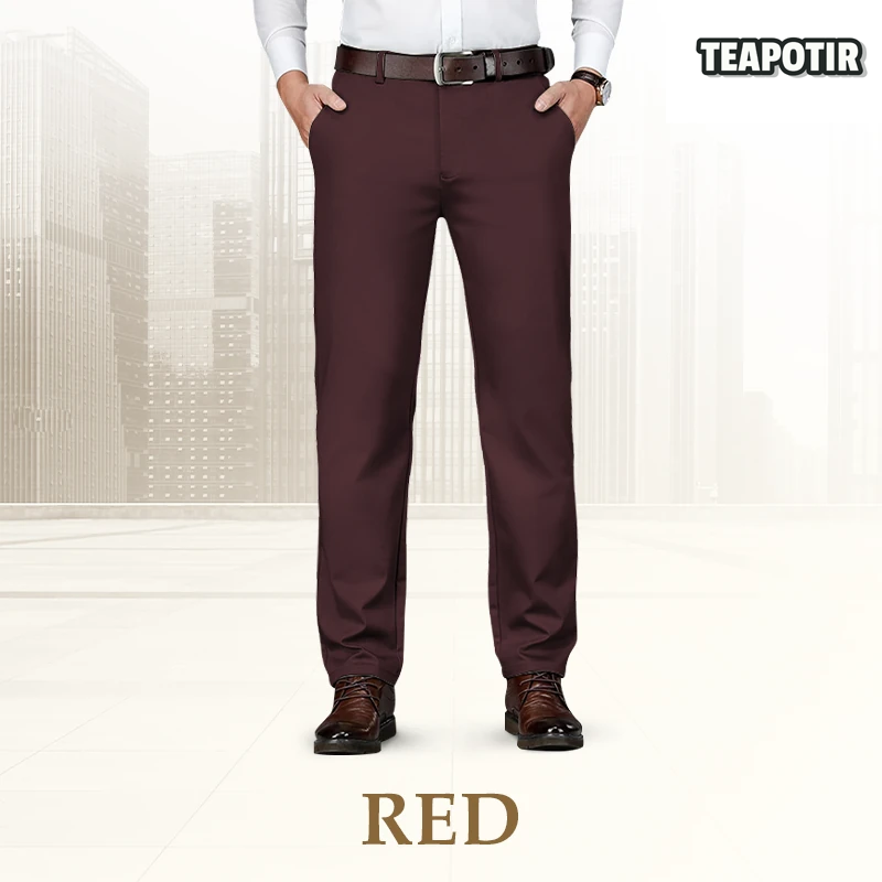  Men's High Elastic Business Casual Pants