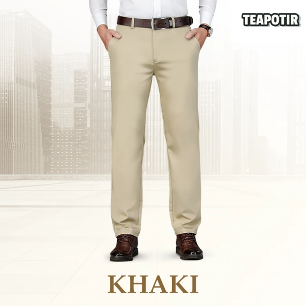  Men's High Elastic Business Casual Pants