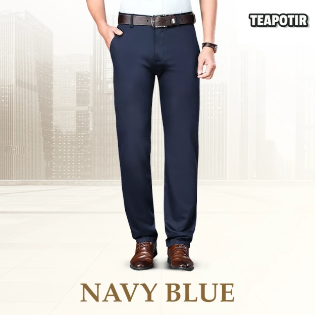  Men's High Elastic Business Casual Pants